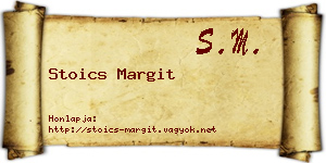 Stoics Margit névjegykártya